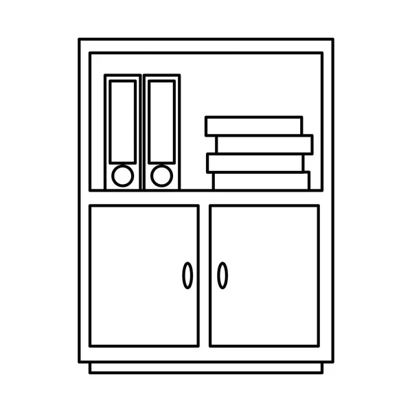 Biblioteca estante ícone isolado —  Vetores de Stock
