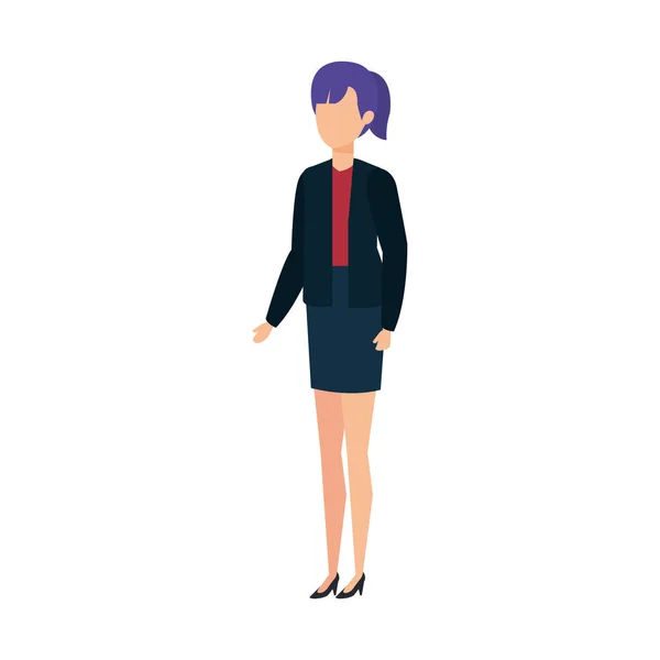 Hermosa mujer avatar carácter — Vector de stock