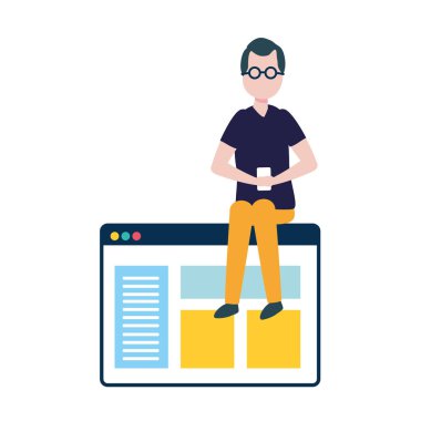 adam akıllı telefon ve sosyal ağ profili