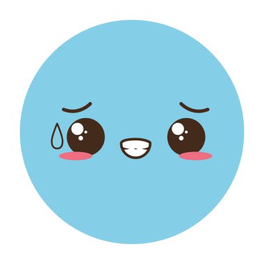 Kawaii emoji karikatür yüz