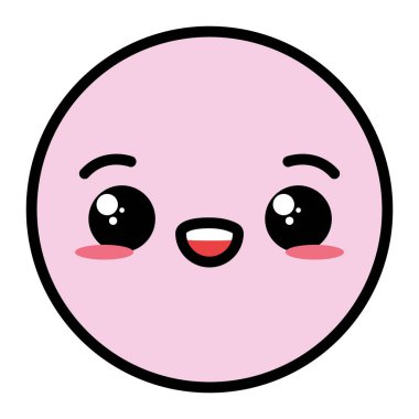Kawaii emoji karikatür yüz