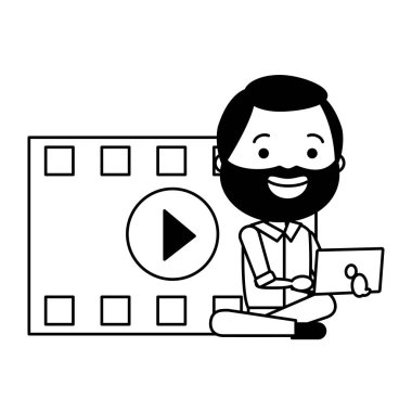 Adam Film nesneleri avatar karakter ile