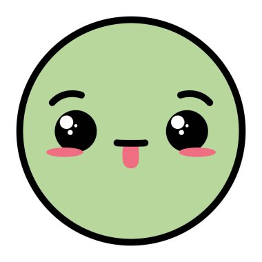 Kawaii emoji karikatür yüz