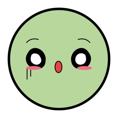 Kawaii emoji karikatür yüz