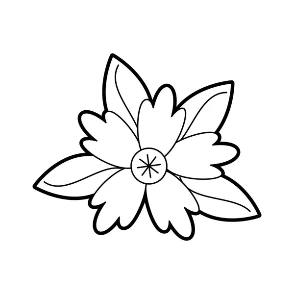 Fleur de crocus feuilles naturelles ornement feuillage — Image vectorielle