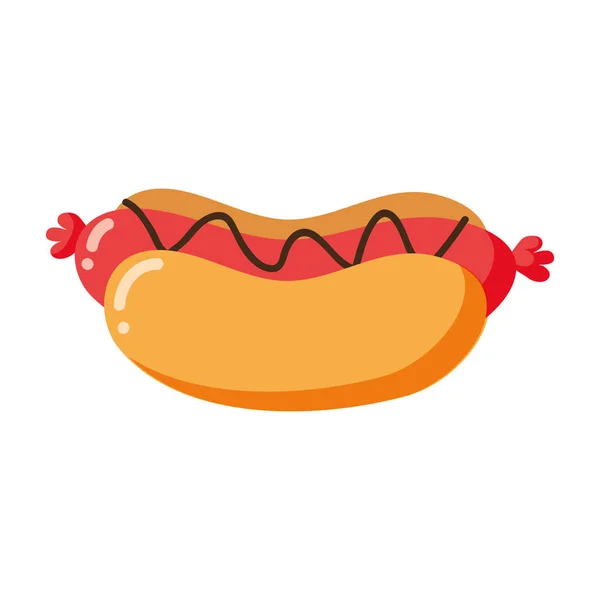 Hot Dog Fast Food — Stockvektor