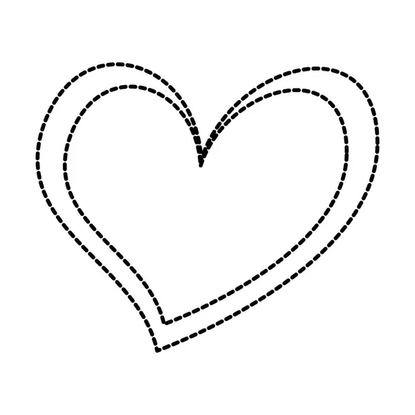 Coeur amour romance passion sentiment symbole — Image vectorielle