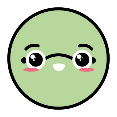 Kawaii emoji karikatür yüz