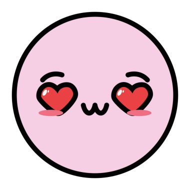 Kawaii emoji karikatür yüz