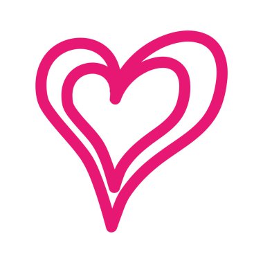 pembe doğrusal kalp aşk romantizm tutku