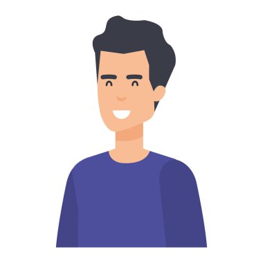 Genç ve rahat bir adam karakter