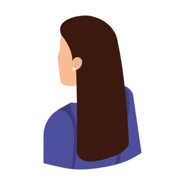 şık iş kadını arka avatar karakter