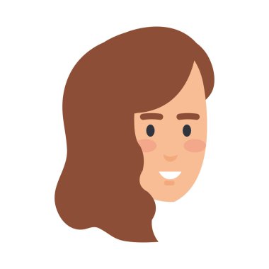 güzel bir kadın baş avatar karakter