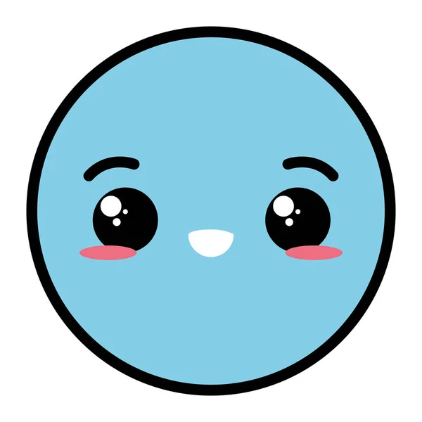 Cara de desenho animado de emoji kawaii —  Vetores de Stock