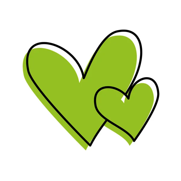 Καρδιές εικονίδιο σύμβολο της αγάπης για την ημέρα του Αγίου Βαλεντίνου — Διανυσματικό Αρχείο