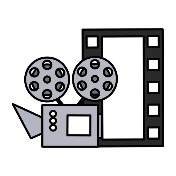 Film projektor och film tejp ikon — Stock vektor