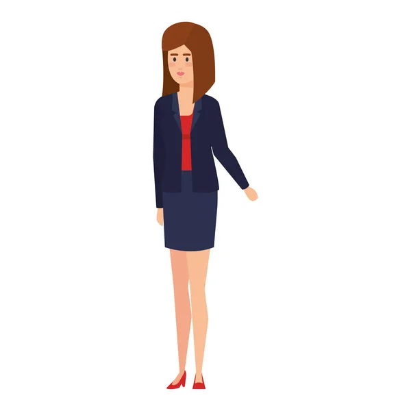 Élégant personnage avatar femme d'affaires — Image vectorielle