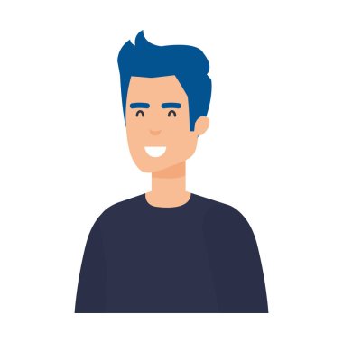 Genç ve rahat bir adam karakter