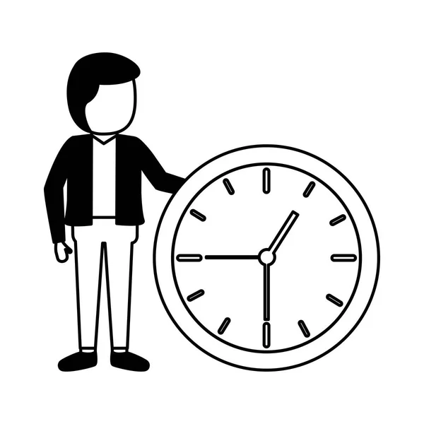 Бізнесмени годинник часу — стоковий вектор