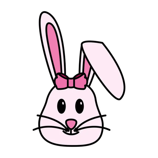 可爱的兔子脸 — 图库矢量图片
