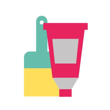 sanatsal tasarım renk tüp ve fırça