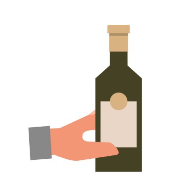 şişe içki izole tasarımı tutan el