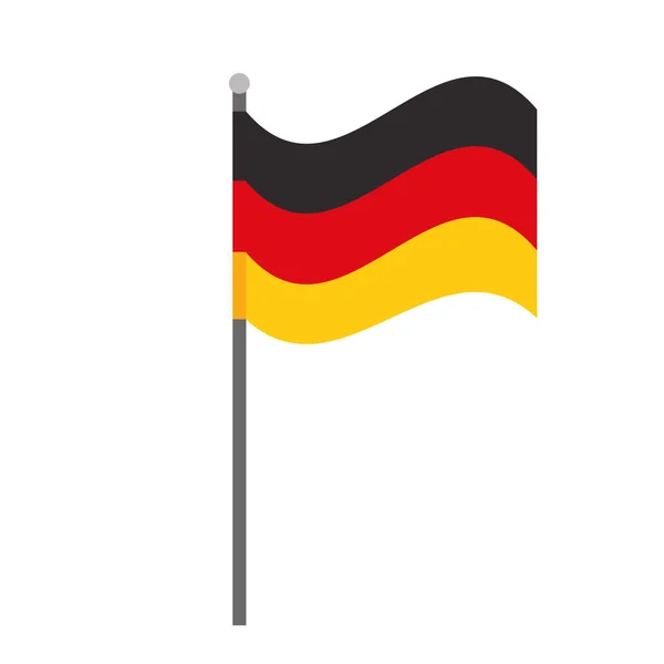 Niemcy flaga narodowy symbol na białym tle — Wektor stockowy