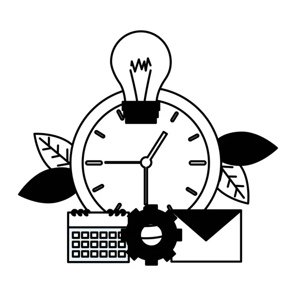 Horloge de temps de travail — Image vectorielle