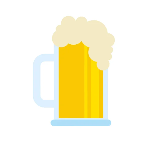 Bière verre mousse boisson froid isolé — Image vectorielle