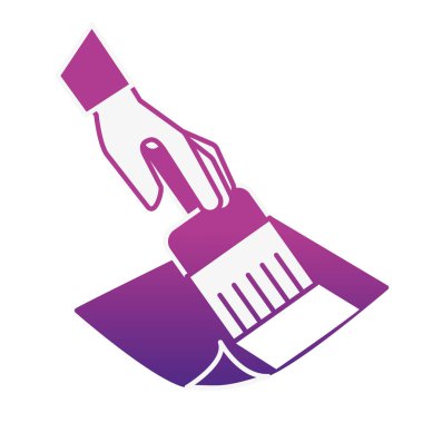 boya fırçası sanatsal aracı tutan el