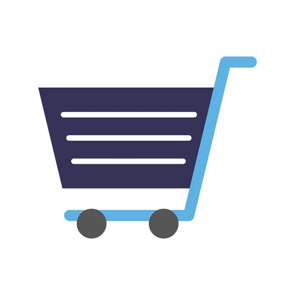 Online shopping cart e-commerce markt — Stockvector