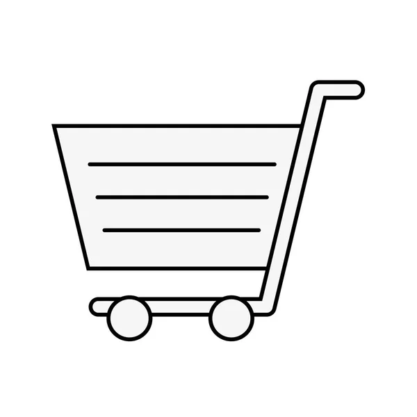 Comercio electrónico en línea carrito de la compra — Vector de stock
