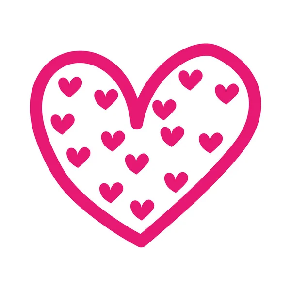 Coeur amour romance passion décoration élément style — Image vectorielle