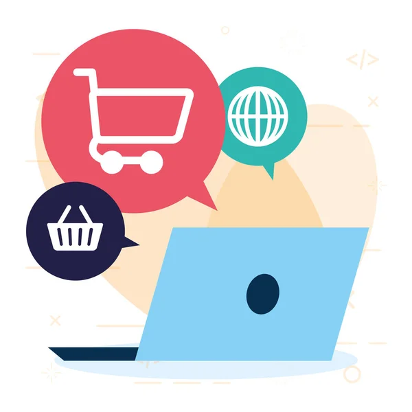 Diseño de compras online — Vector de stock