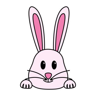 Sevimli tavşan surat.