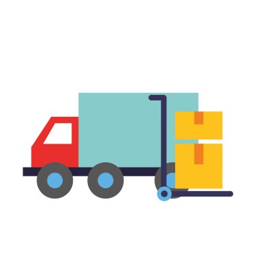 karton kutular ile online alışveriş kamyon sepeti