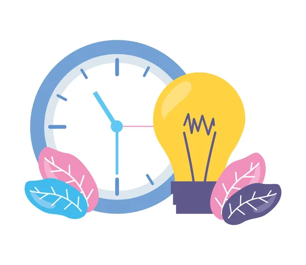 Pracovní hodiny žárovka — Stockový vektor