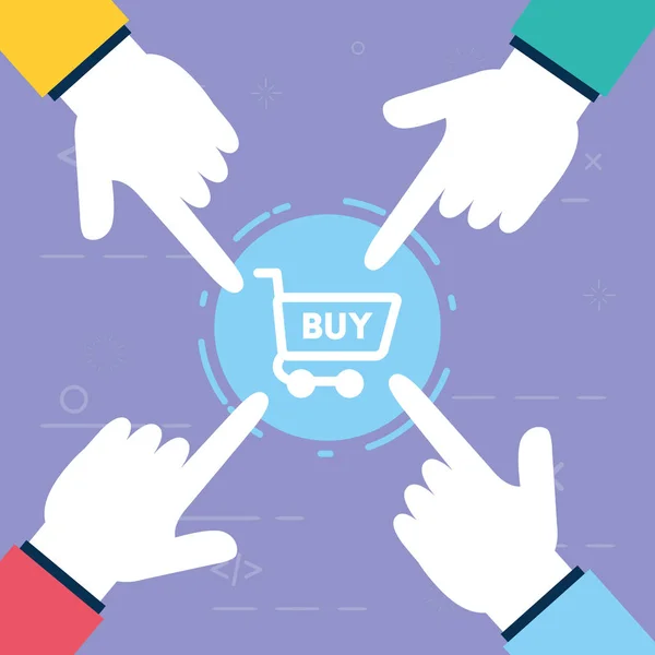 Design de compras online —  Vetores de Stock