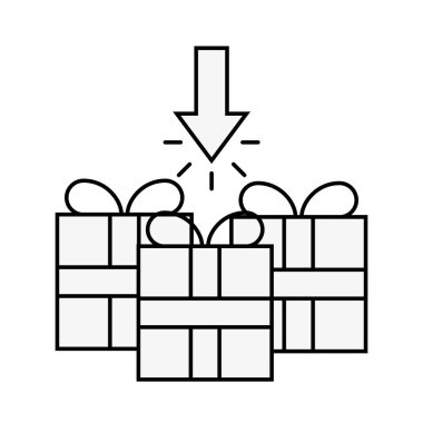 Oku online alışveriş üç hediye kutuları tıklatın