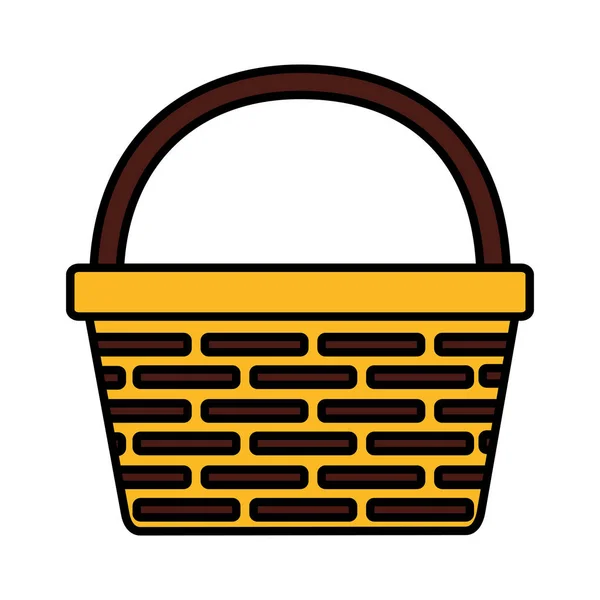Icona del cestino di vimini — Vettoriale Stock