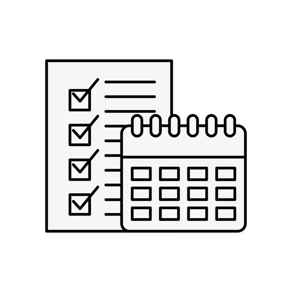 Achats en ligne calendrier logistique liste de contrôle — Image vectorielle