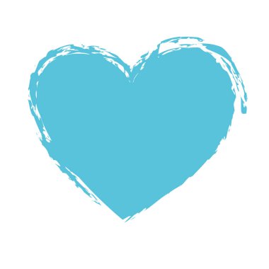 Mavi kalp aşk romantizm tutku çizim