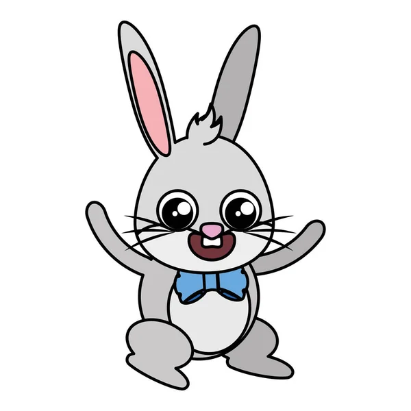 Hermoso conejo carácter de Pascua — Vector de stock