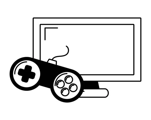 Monitor controlador videojuego — Vector de stock