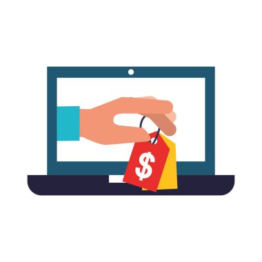 etiket fiyatları ticaret online alışveriş tutan el