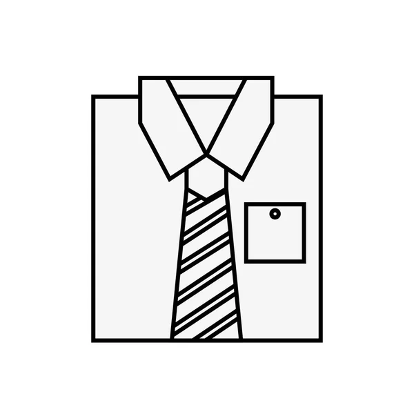 Camisa masculina plegada ropa moda — Vector de stock
