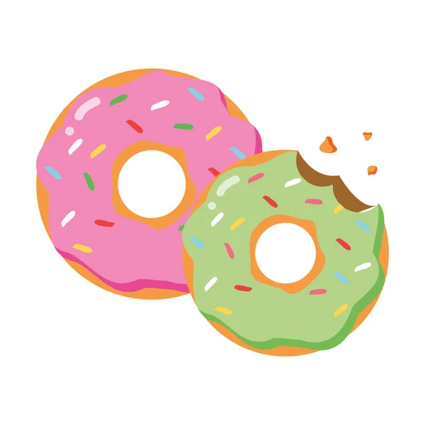 Sweet donuts food — Stock Vector