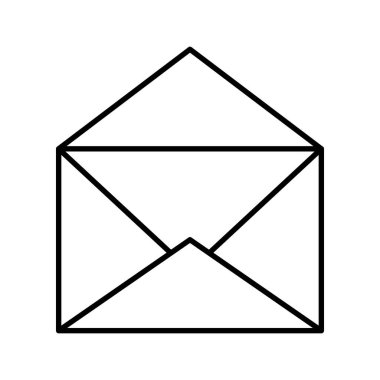 Zarf posta izole simgesi