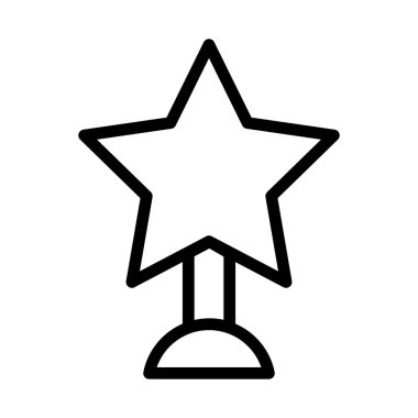 Kupa ile yıldız izole simgesi