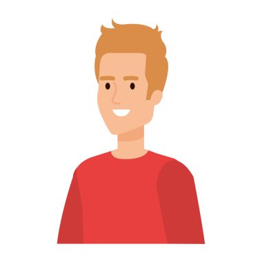 Genç ve rahat bir adam karakter